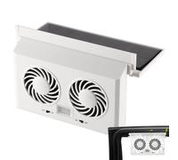 Générique Ventilateur d'Extraction Solaire pour Voiture,Installation Facile Double Tête | Extracteurs D'Air Chaud Pour Véhicule - Idéal pour Couples Familles Amies Femmes