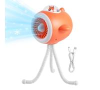 Générique Ventilateur électrique pour poussette Lumière LED rotative | Ventilateur silencieux à main Pour Ados Voyageurs Plage Parc Shopping Maison Camping Voiture Été
