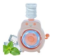 Générique Ventilateur | Humidificateur Pulvérisateur De Table Rechargeable USB,Ventilateur À Main Avec Réservoir D'Eau,pour table de chevet, dortoir, extérieur, voiture,