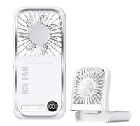 Générique Ventilateur Main - Ventilateur D'Air Frais | Rechargeable Port USB Pliable Support Téléphone pour Dortoir Bureau Atelier Camping