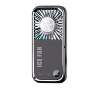 Générique Ventilateur Main | Ventilateur Personnel - Rechargeable Port USB Pliable Support Téléphone pour Dortoir Bureau Atelier Camping