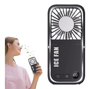 Générique Ventilateur Main | Ventilateur Personnel Silencieux Miniature | Rechargeable Port USB Pliable Support Téléphone pour Dortoir Bureau Atelier Camping