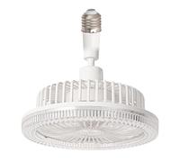Générique Ventilateur monté Plafond avec convertisseur E27 télécommandé, Base de Ventilateur de Refroidissement, économie d ' énergie, Moteur Silencieux, Prise Moderne et avec télécommande