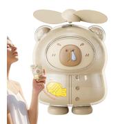 Générique Ventilateur Personnel - Ventilateur Personnel Mignon Capybara,Silencieux USB Rechargeable pour Camping Voyage Bureau Tente