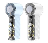 Générique Ventilateur Portable à Main - Rechargeable, Prise Ergonomic 199 Vitesses - Mini Ventilateur Puissant et Compact | pour Femme, Enfant, Bureau, Intérieur et Extérieur, Été, Voyage, Camping,