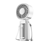Générique Ventilateur portable, Écran LED Puissant Repliable Rechargeable Refroidisseur Portatif, Éventail Personnel Nomade, pour Camping, Déplacements, Extérieur, Bureau, Plage, Maison