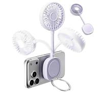 Générique Ventilateur Portable Personnel - Refroidisseur À Main Réglable Avec Support Téléphone - Mini Ventilateur Portable Rechargeable - Pour Voyage Plage Extérieur Été Gym Bureau