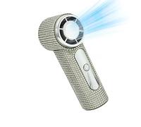 Générique Ventilateur Portable Rechargeable,Petit Appareil Puissant à Piles avec Strass - Petit Ventilateur Personnel | Voyage Camping Extérieur Plage Festival Sports Bureau Randonnée Pêche