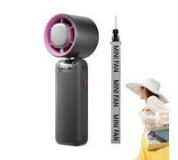 Générique Ventilateur portable - ventilateur de cou à 3 vitesses à 3 vitesses, dispositif de circulation d'air rechargeable USB, fournitures de voyage en plein air pour faire du shopping, camping