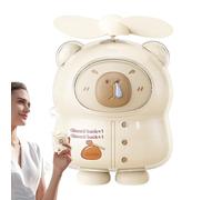Générique Ventilateur Portable,Ventilateur Personnel Mignon Capybara - Silencieux USB Rechargeable pour Camping Voyage Bureau Tente