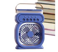 Générique Ventilateur Portatif - Ventilateur de Bureau Portable,Silencieux Rechargeable Humidificateur Circulateur d'Air avec Veilleuse pour Chambre Camping Cuisine Maison Pêche Plage Vacances
