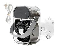 Générique Ventilateur pour extérieur camping randonnée plage, eau glacée rechargeable USB 2 en 1, ventilateur de refroidissement silencieux mural bureau pour maison bureau école