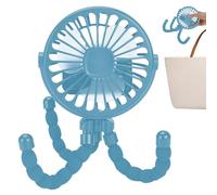 Générique Ventilateur Poussette Bebe, Fan De Mini-clip Portable, Ventilateur De Rechargeable Poulpe À 360 Rotation, Ventilateur Lit À With Clip Sur Trépied Pour Les Voyages, Guidon À Poussette Et Re
