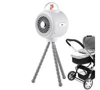 Générique Ventilateur Poussette Bebe, Ventilateurs Clipsable, Ventilateur Portable USB avec Trépied Pince, 3 Vitesses, pour Poussette, Berceau, Siège Auto, Bureau, Voyage