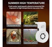 Générique Ventilateur Rafraîchissant pour Aquarium - Ventilateur Refroidisseur d'Eau avec Double Vitesse - Silencieux avec 2 Vitesses pour Eau Douce et Eau Salée Crevettes Coraux