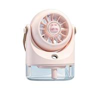 Générique Ventilateur | Rechargeable, silencieux, mini et portable - Ventilateur de table à brumisation d'eau - Maison, chambre, bureau, école, dortoir, extérieur, voyage, camping,