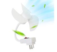 Générique Ventilateur Secteur avec Adaptateur, Gadget de refroidissement avec adaptateur prise, Ventilateur électrique à fiche, pour la Cuisine, Salon, Salle de Bain, Appartement, Bureau, Maison