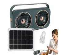 Générique Ventilateur Solaire 20W avec Batterie 2000mAh - Extracteur d'air Étanche pour Poulailler, Niche De Chien, Serre Et Abri De Jardin - Kit De Ventilation Portable ABS