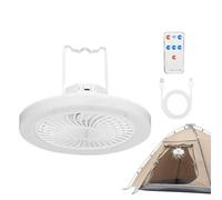 Générique Ventilateur Solaire de Camping - Avec Lampe LED Télécommande 3 Vitesses,Ventilateur Pour Extérieur Avec Panneau Solaire - pour Pêche de Nuit Maison Bureau Pique-Nique Barbecue Voyage