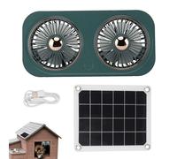 Générique Ventilateur Solaire pour Chenil, Ventilateur 20W pour Poulailler, Compact Étanche Économique pour Extérieur Garage Véranda Abri Camping