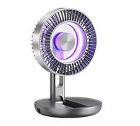 Générique Ventilateur USB Pour Bureau | Dispositif Pliable Portable USB Rechargeable 5 Vitesses avec Lumières LED,Ventilateur Portable de Voyage | Pour Bureau Voyage Chambre Maison Travail Ordinateur