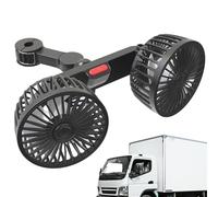 Générique Ventilateur Voiture Bébé, Ventilateur Pour Siège Arrière De Voiture, Rotation 360 Degrés Double Tête Portable Silencieux Avec Trois Vitesses Réglables Pour Camping Plage Chariot De Golf
