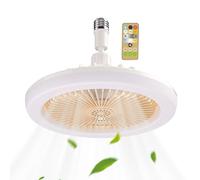 Générique Ventilateurs de Plafond avec Lumière - Plafonnier avec Ventilateur et Minuterie pour Chambre,Accessoires de Refroidissement avec Télécommande et 3 Vitesses Réglables pour Salon
