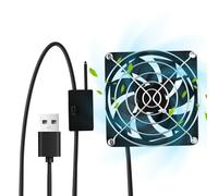 Générique Ventilateurs pour PC - Refroidisseurs USB 5V sensibles à la température,Ventilateurs avec USB - Pour routeur récepteur amplificateur modem boîtier TV maison salon atelier garage