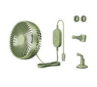 Générique Ventilateurs Rafraîchissants pour Siège Auto | Rafraîchisseur de Siège Auto Arrière,3 Vitesses Rechargeable USB Circulateur d'Air Puissant Ventouse pour Appuie-Tête