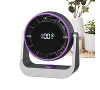 Générique Ventilatore Da Tavolo - ABS 8.34 Pollici | Ricaricabile Silenzioso Con Display LED, Controllo Touch, 6 Velocità Regolabili Per Camera, Ufficio, Viaggio, Campeggio E Uso Portatile