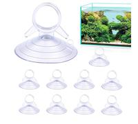 Générique Ventouses Pare-Brise Voiture - 4.5cm Transparent Noir Style Queue d’Hirondelle | Matériau PVC Support Fenêtre Voiture | Lot de 10 Ventouses Fixation Pare-Soleil