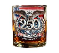 Générique Verre à Bourbon | 250e Anniversaire Drapeau Commémoratif,Verres À Whisky Et À Vin Pour Hommes - Pour Vin Cocktail Alcool Boisson Maison Cuisine Restaurant Fête Du Jour De L'Indépendance