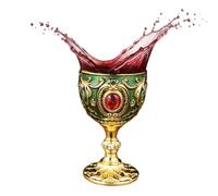 Générique Verre À Vin - Avec Flûtes Métalliques À Strass - 30ml Petits Verres À Vin Rouge Réutilisables - Pour Cocktail Bourbon Vodka Brandy Sake Cuisine Bar Dîners Fêtes Mariage Anniversaire