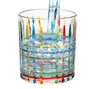 Générique Verre À Vin - Gobelet Design Peinture Manuelle,Mug Réutilisable Décoratif Pour Bureau, Verre Polyvalent Pour Thé, Jus, Soda, Bière, Cocktail Et Whisky