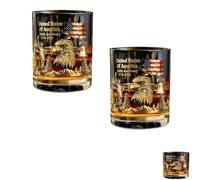 Générique Verre à whisky du 250e anniversaire (1776-2026) - Commémoratif Aigle patriotique et Cloche de la Liberté - Tumbler Old Fashioned de 11 oz (env. 325 ml) - Cadeau patriotique pour (DD#)