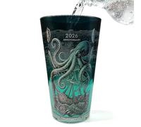 Générique Verres à bière, Gobelet En Verre Avec Motif Poulpe 50 hope À Bière Pour Barbecue Et Fête, Pour La Maison Le Bar Le Bureau Whisky Cocktail Vin Boisson Homme Papa Petit Ami