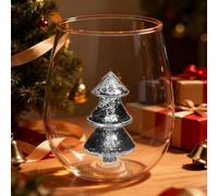 Générique Verres à boissons de Noël - Décor de conception d'arbre anti-basculement, tasses à thé au vin modernes pour boissons | Verrerie festive pour salon, chambre à coucher, bureau, bar