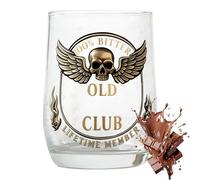 Générique Verres à Whisky | Coupe Vintage Design Crâne avec Ailes | Verres à Alcools Style Rétro,Pour Femme Amateurs de Bourbon Cadeaux Anniversaire Maison Bar Décoration
