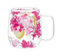 Générique Verres avec double paroi Mugs à café avec fleurs séchées