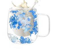 Générique Verres avec double paroi Mugs à café avec fleurs séchées