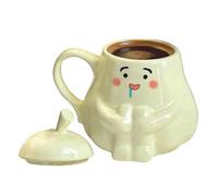 Générique Verres en céramique en forme de poire - Céramique 14x14cm 450ml | Tasse à café | Tasse à thé pour boissons chaudes, utilisation au bureau à domicile et plaisir quotidien de boire