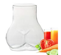 Générique Verres en Forme de Fesses, Verres Transparents Drôles en Forme de Cul pour Bière, de 450 ml pour Jus Thé Bière Cacao Café Lait Cocktails Décoration Célibataire