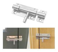 Générique Verrou de box ou targette porte-cadenas 304 Acier Inoxydable-Cadenas à Verrou Loquet-3 pouces argent-pour Salle de bain