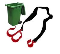 Générique Verrou de couvercle de poubelle Sangle de en Nylon du Couvercle | Verrou Anti-Ours pour Poubelle Cuisine, Extérieur, Jardin, Patio, Pelouse, Balcon, Cour, Raton Laveur,