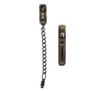 Générique Verrou de porte à chaîne de sécurité sans perçage en acier inoxydable, verrou robuste 1 pièce pour portes intérieures, protection antivol idéale pour maison et hôtel