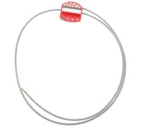 Générique Verrou de sécurité en acier inoxydable 1,8 m avec revêtement vinyle pour consignation et cadenassage, stations de verrouillage et applications de sécurité
