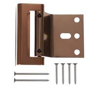 Générique Verrou de Sécurité pour Porte Intérieure en Alliage d'Aluminium Loquet de Renforcement Marron Serrure Garçon et Filles Sécurité pour Domicile Installation Facile Résistant aux