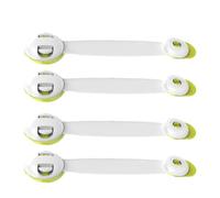 Générique Verrous de Sécurité Installation Facile pour Garçon et Filles Lot de 4 en ABS Vert à Double Bouton Protection Anti-pincement pour Portes et Appareils pour Bébé Cuisine
