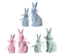 Générique Versatile Bunny Figurines - Cute Rabbit Sculpture, Charming Animal Statue for Living Room Bedside, Easter Tabletop Ornament, Rabbit Figurine, Animal Figurines for Tabletop Shelf Display