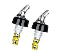 Générique Verseur d ' Alcool de 45ml, 2 pièces, contrôle Fixe Automatique avec Joint pour Un Service Exact, verseur de Bouteille à Bille en Acier Commercial
